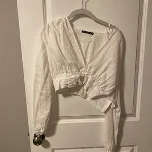Zara cropped blouse